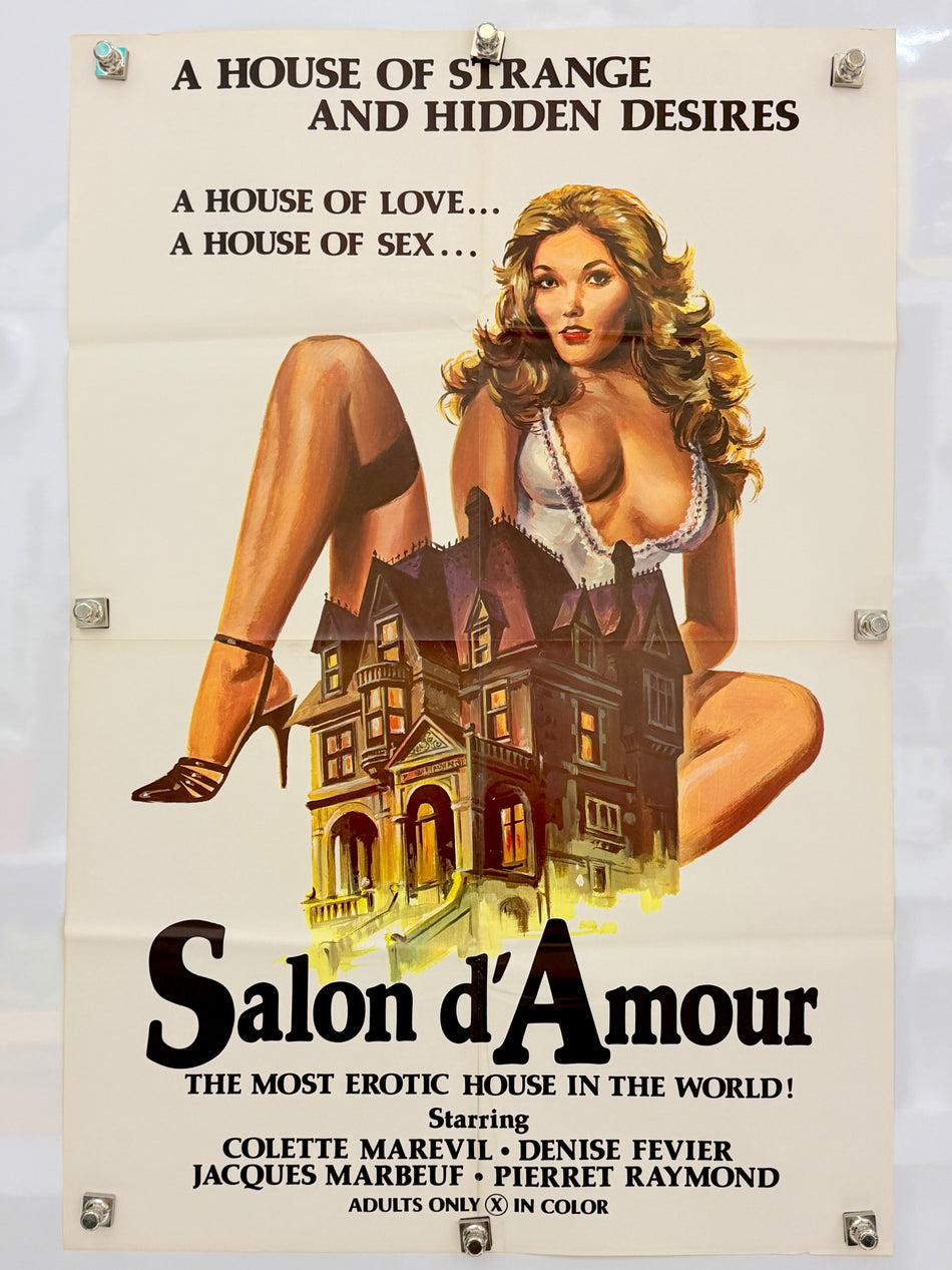 SALON D'AMOUR 1976 Original Adult Movie Poster 27x41 SS Colette Marevil