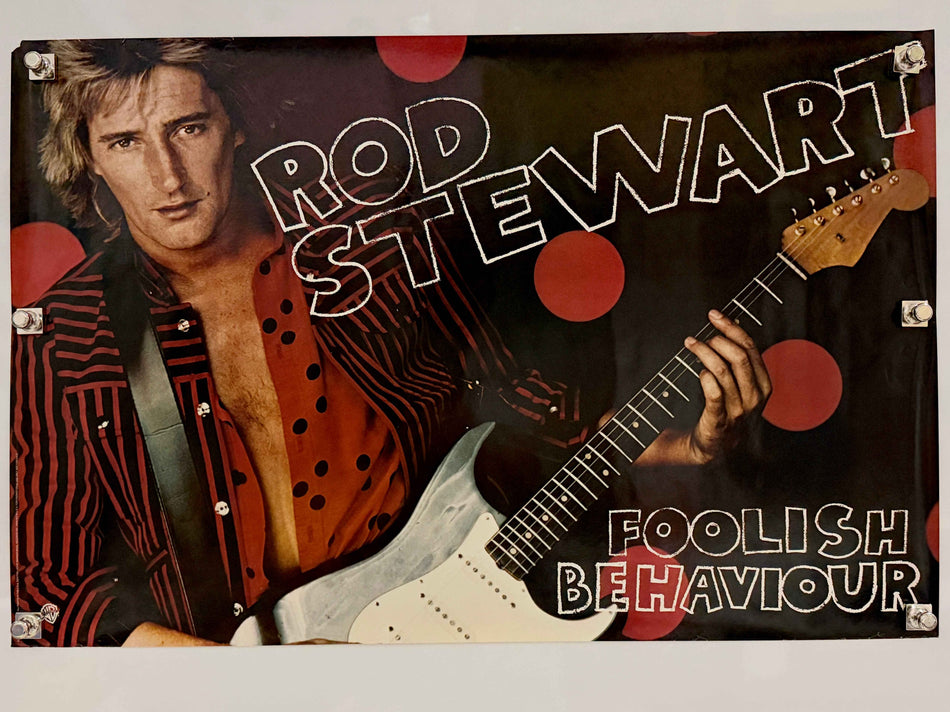 Rod Stewart Foolish Behaviour (1980) Music Poster 35x27