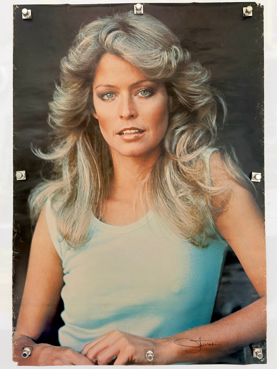 FARRAH FAWCETT 1970s Vintage Personality Poster 28x40 Rolled