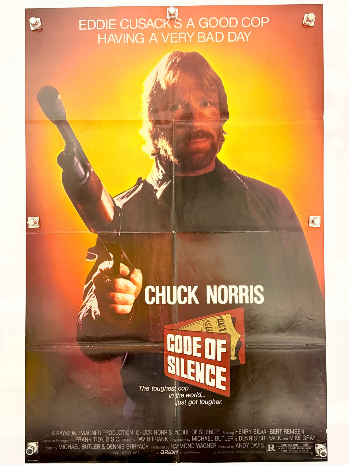 CODE OF SILENCE 1985 Original Movie Poster 27x41 SS Chuck Norris