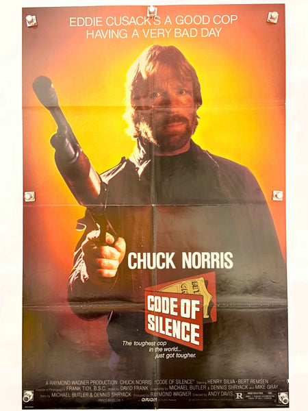 CODE OF SILENCE 1985 Original Movie Poster 27x41 SS Chuck Norris