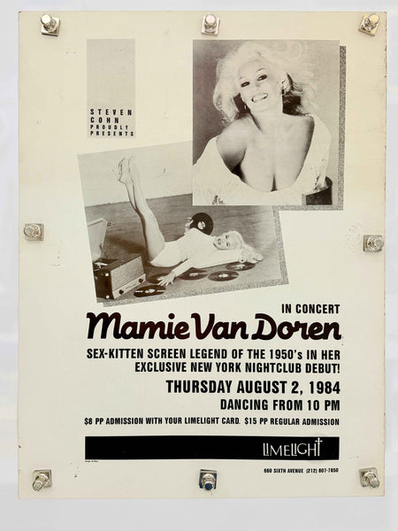 MAMIE VAN DOREN IN CONCERT 1980 Original Thick Stock Limelight Event Poster 22x29