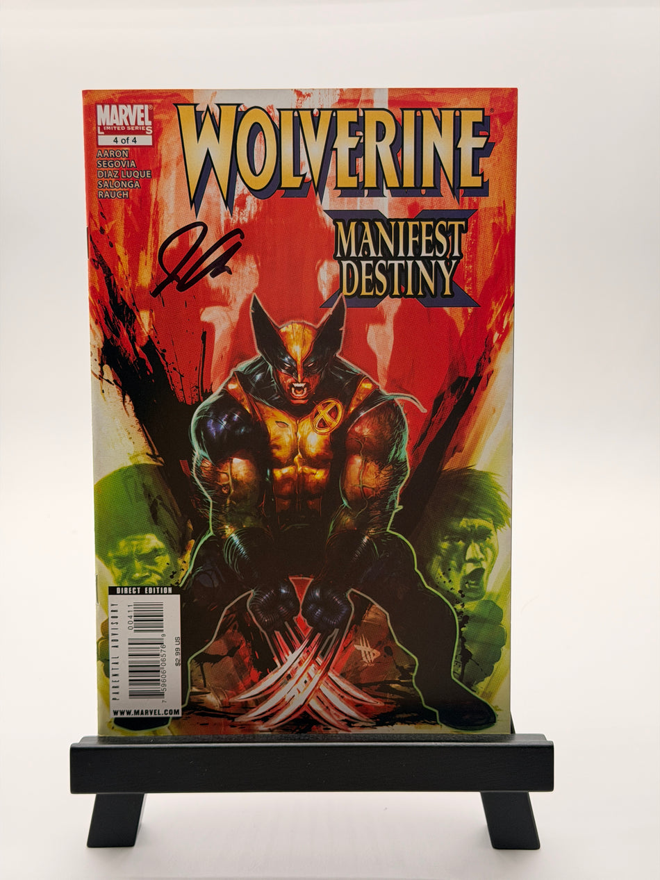 Wolverine Manifest Destiny #4 Signed Marvel Comics 2009 Jason Aaron Comic