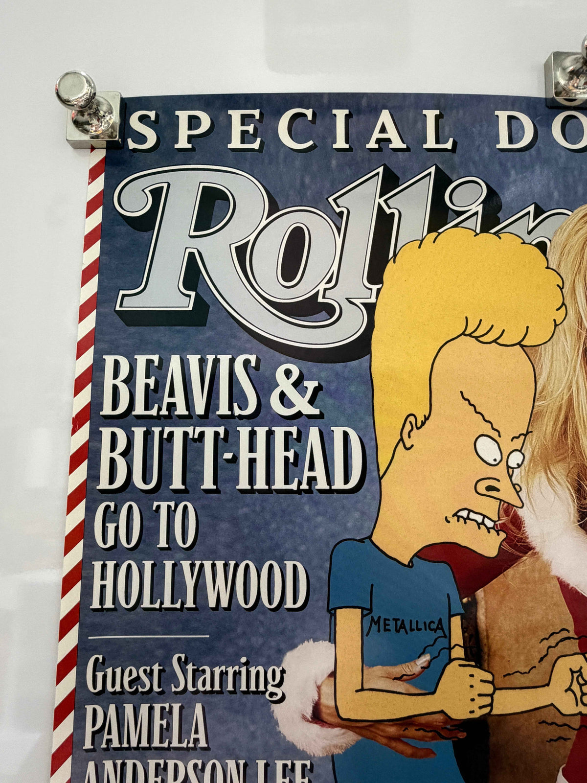ROLLING STONE 1996 Pamela Anderson Beavis & Butt-Head Poster Rolled