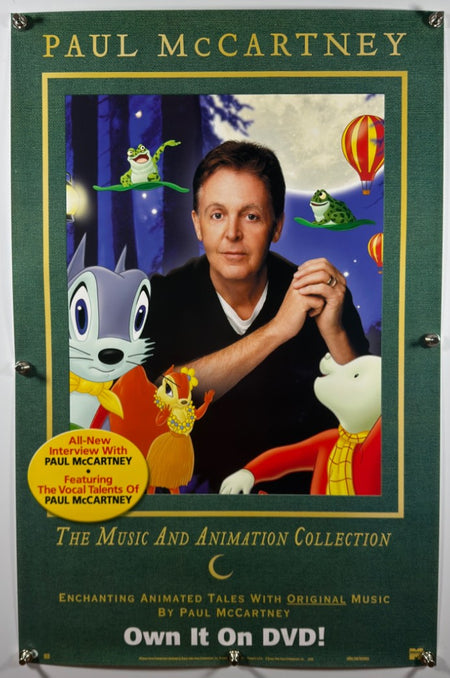 PAUL MCCARTNEY THE MUSIC AND ANIMATION COLLECTION 2004 Original DVD Release Poster 27x40 SS Rolled Paul McCartney - Joe's Geek VLT