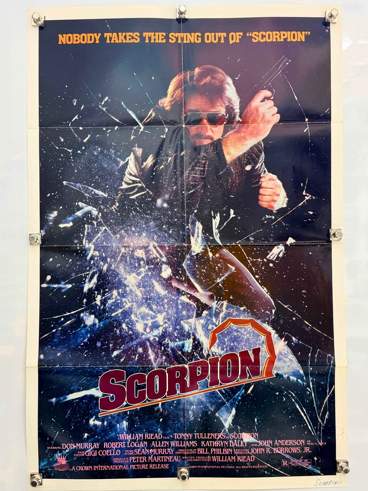 SCORPION 1986 Original Movie Poster 27x41 SS Don Murray