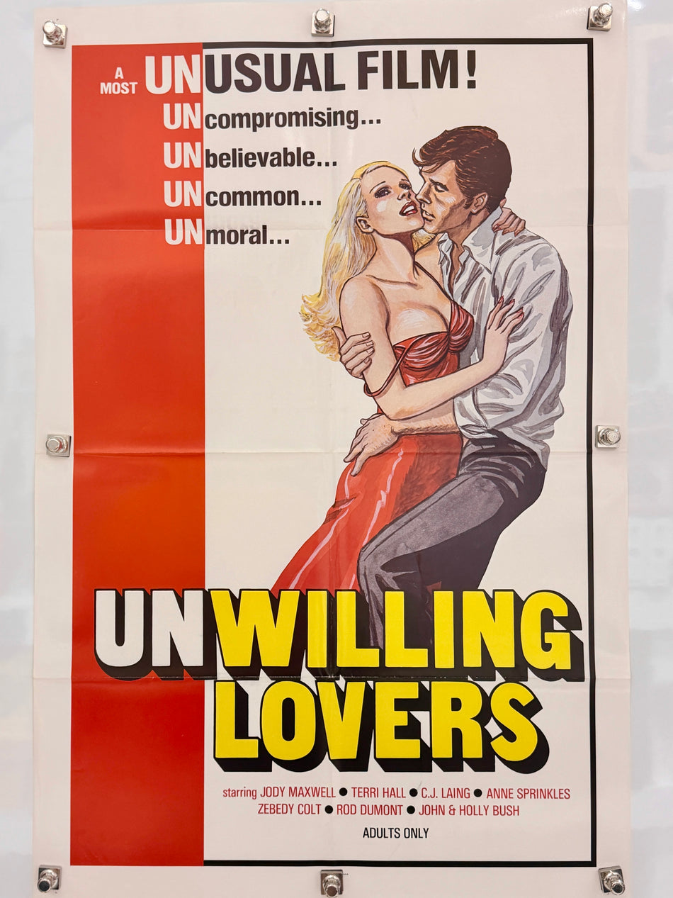 UNWILLING LOVERS 1977 Original Adult Movie Poster 27x41 SS Jody Maxwell