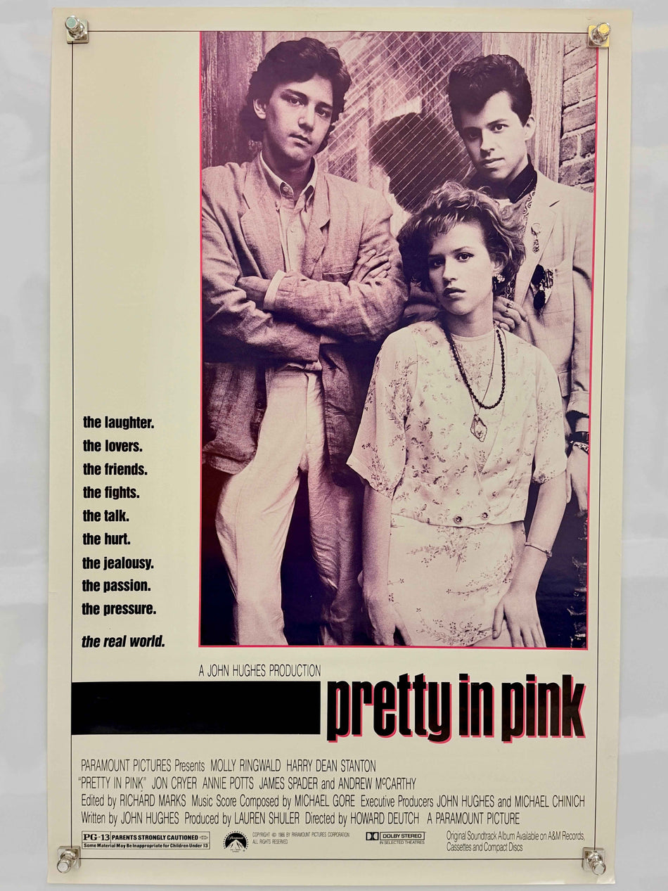 Pretty in Pink (1986) Original Movie Poster 27x41 Molly Ringwald