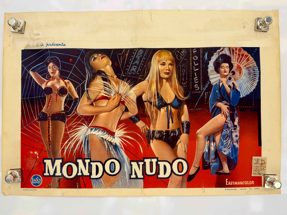 MONDO NUDO 1963 Vintage Movie Poster 21x14 Rolled