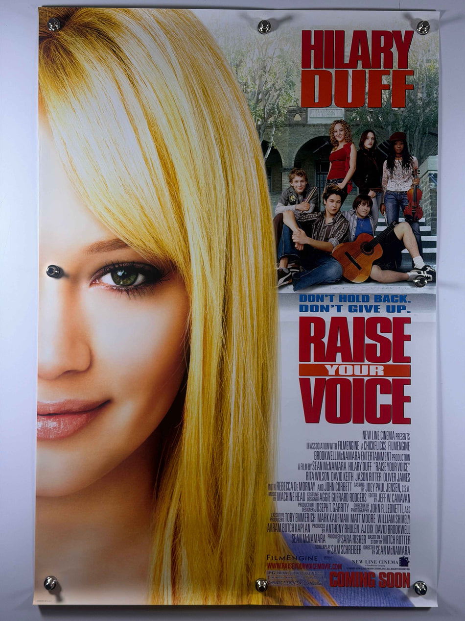 RAISE YOUR VOICE 2004 Original Rolled DS Movie Poster 27x40 Hilary Duff Coming Soon