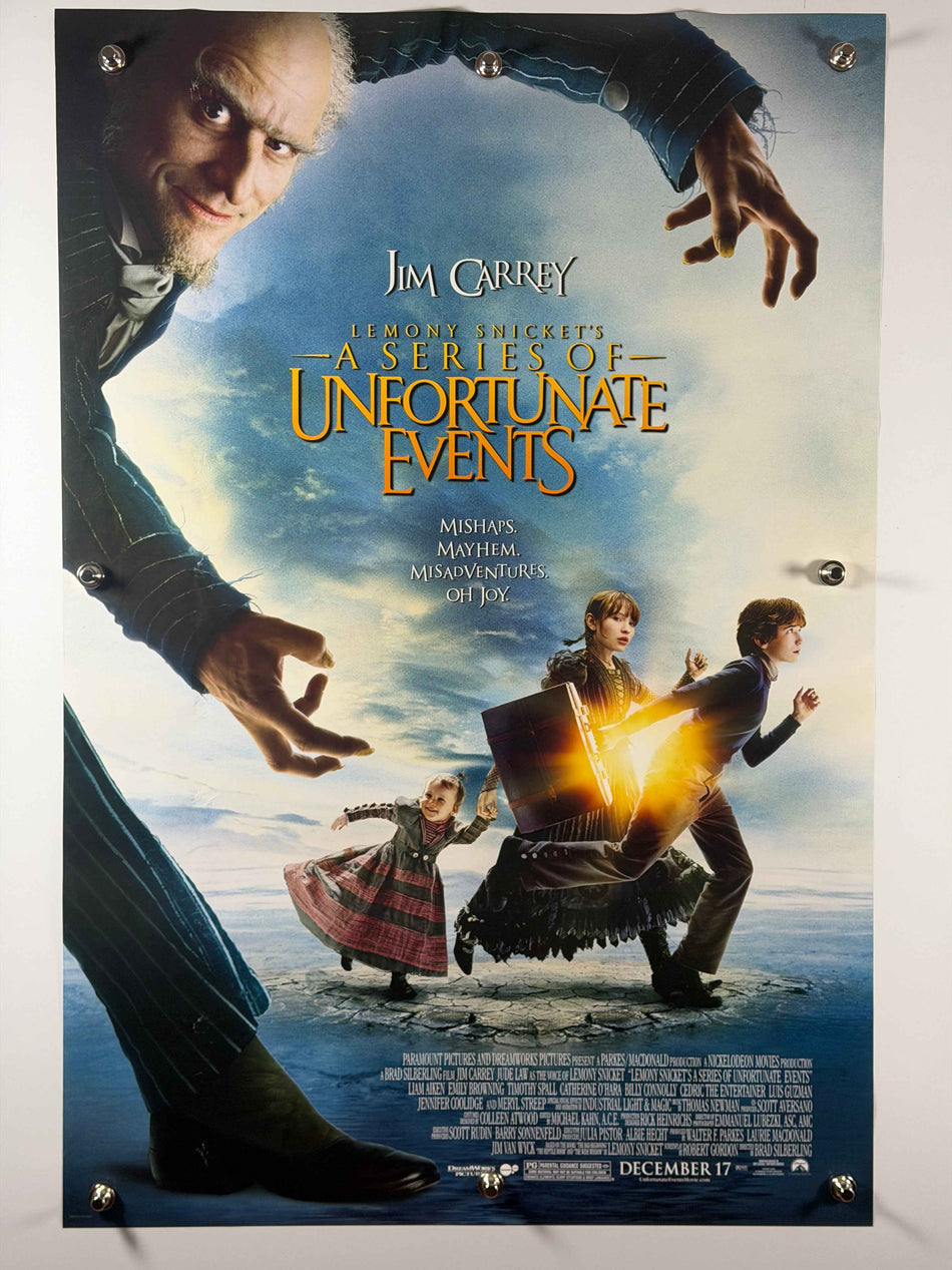 LEMONY SNICKET’S A SERIES OF UNFORTUNATE EVENTS 2004 Original Movie Poster 27x40 DS Rolled Poster Jim Carrey