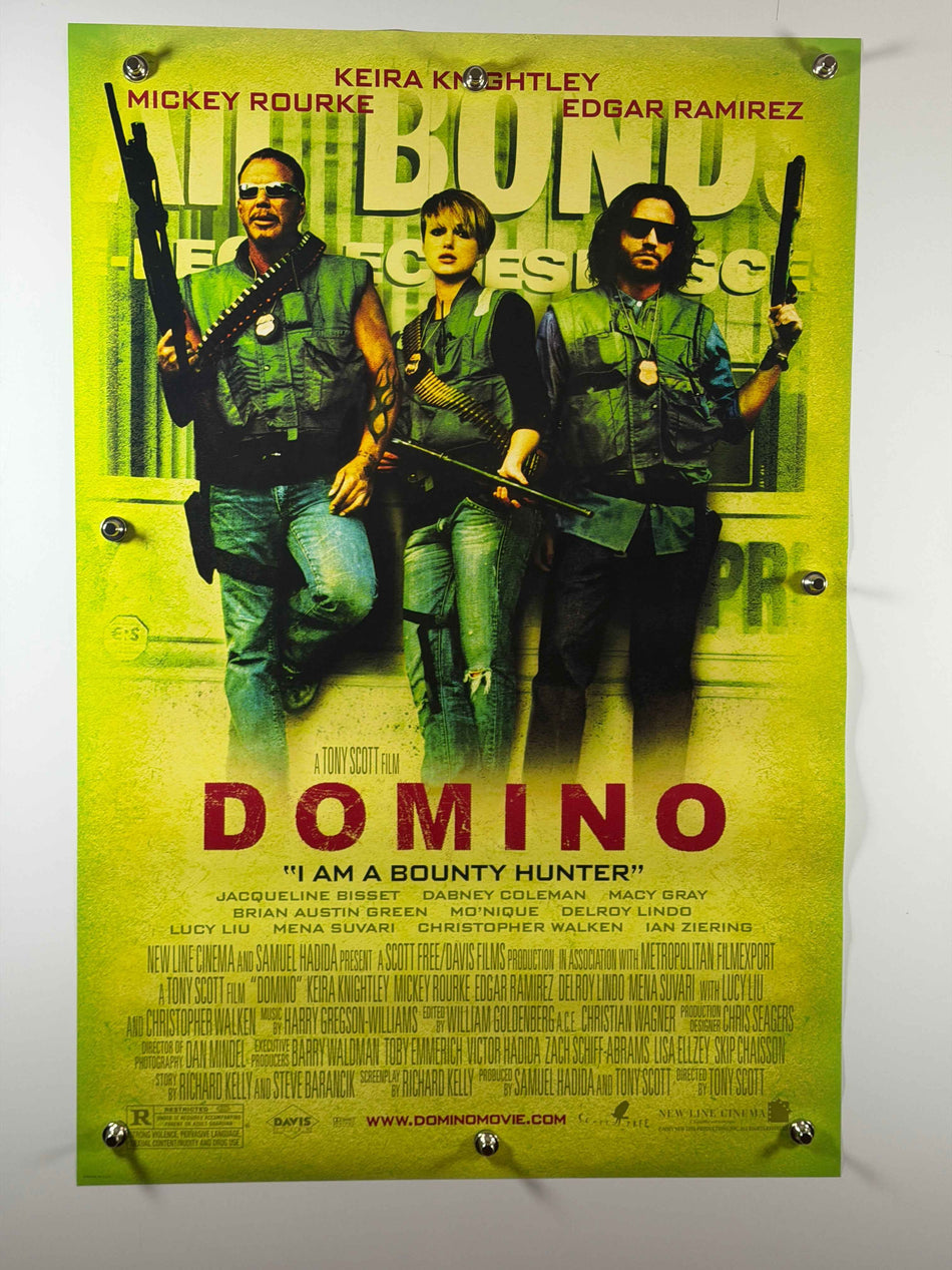 DOMINO 2005 Original Movie Poster 27x40 DS Rolled Poster Keira Knightley Mickey Rourke