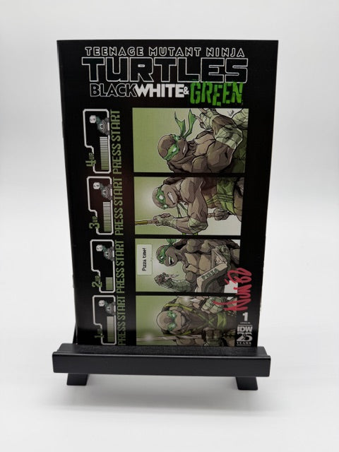 Teenage Mutant Ninja Turtles Black White & Green #1 Signed Comic Eddie Nunez COA - Joe's Geek VLT