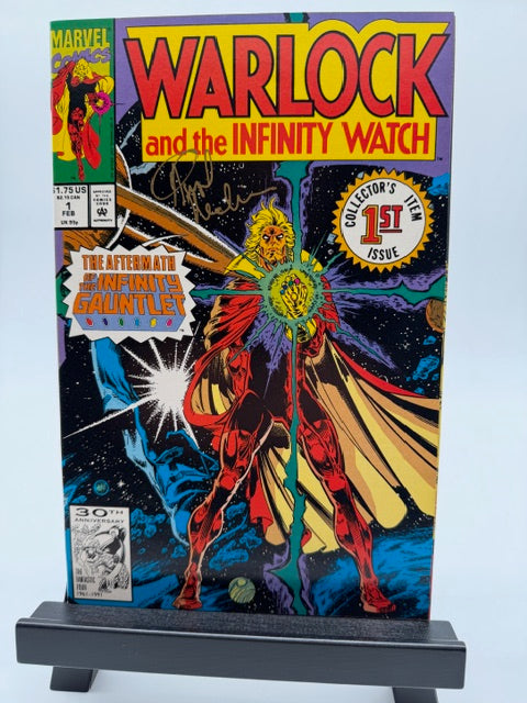 Warlock and the Infinity Watch #1 1992 Original Marvel Comic Signed Jim Starlin COA