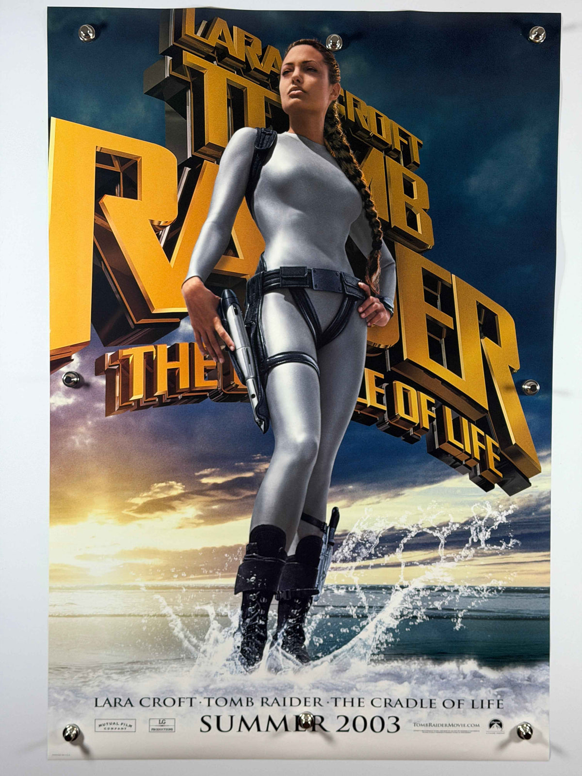 LARA CROFT TOMB RAIDER THE CRADLE OF LIFE 2003 Original Movie Poster 27x40 DS Rolled Poster Angelina Jolie