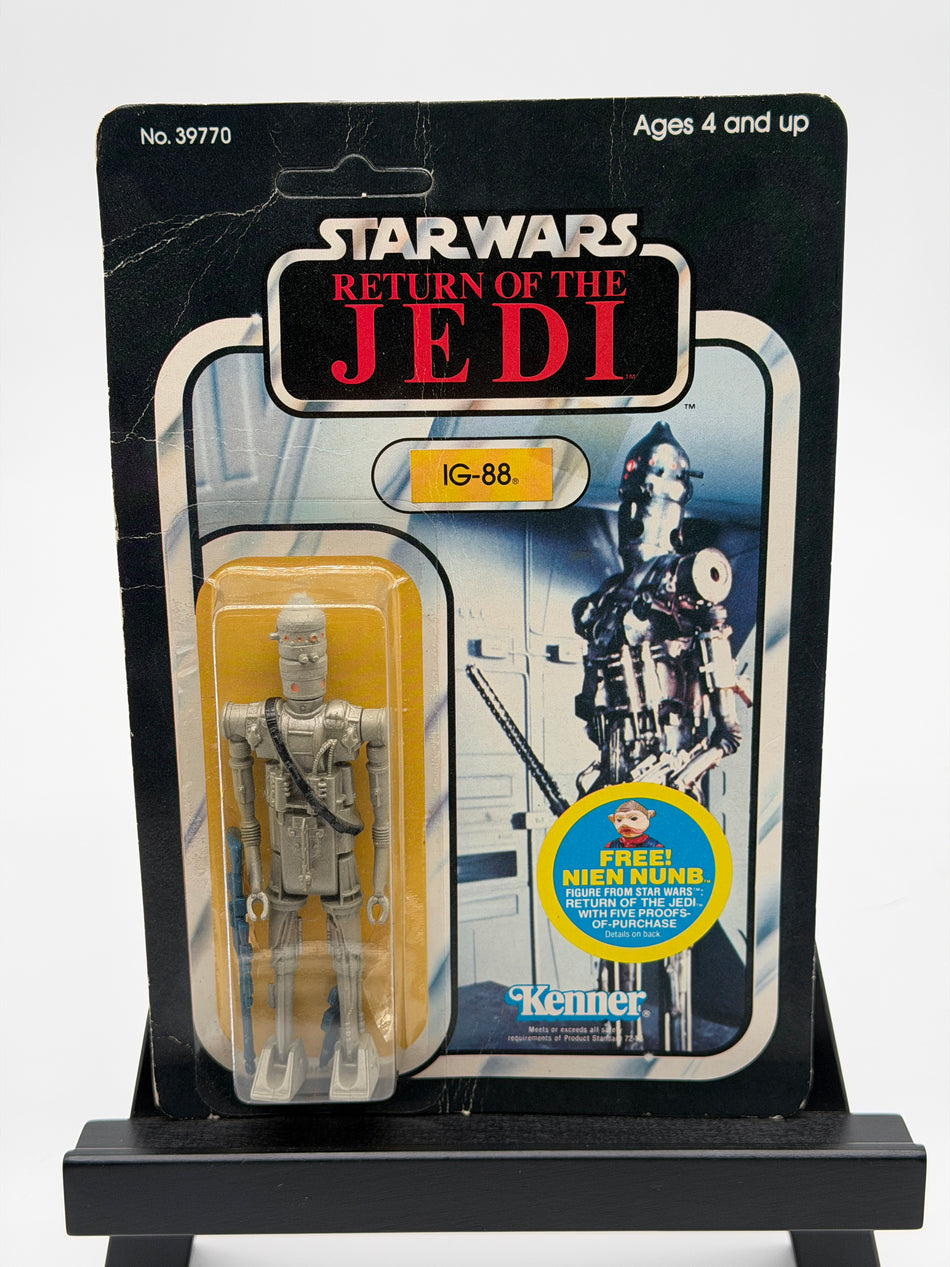 Star Wars IG-88 1983 Kenner ROTJ Vintage Figure MOC 65 Back Unpunched Nien Nunb Offer - Rare
