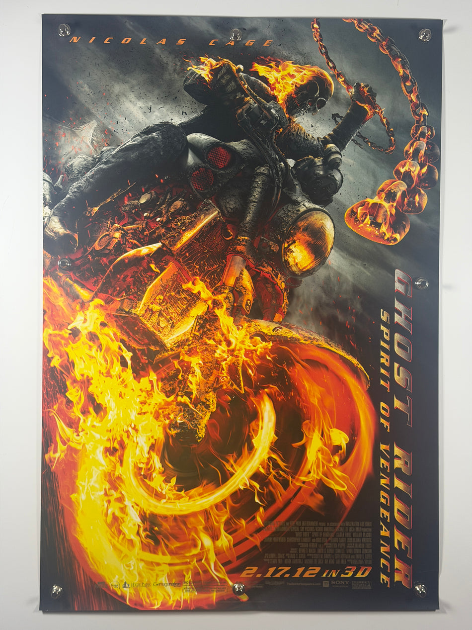 GHOST RIDER SPIRIT OF VENGEANCE 2012 Original Movie Poster 27x40 Rolled Poster Nicolas Cage