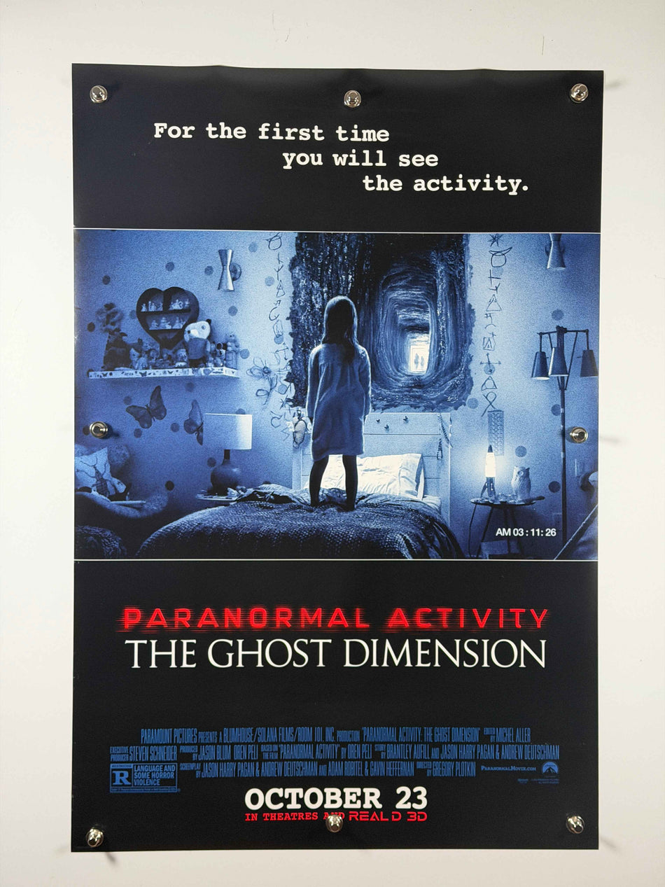 PARANORMAL ACTIVITY: THE GHOST DIMENSION 2015 Original Movie Poster 27x40 DS Rolled Poster