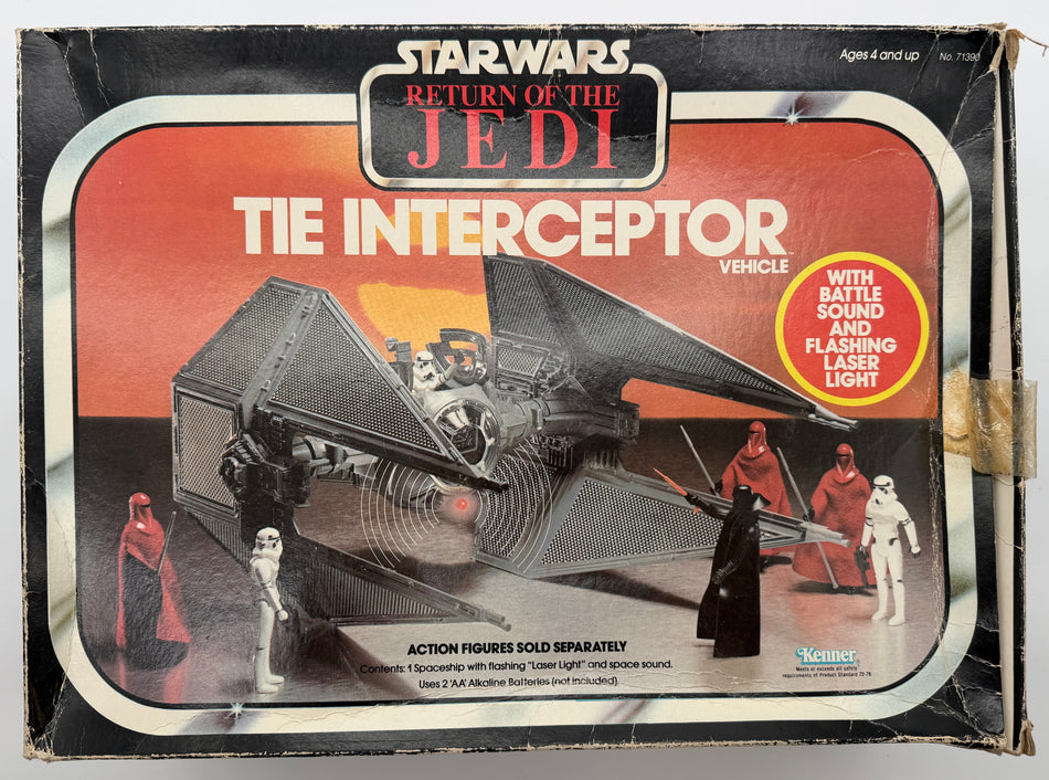 Star Wars ROTJ TIE Interceptor Kenner 1983 Vintage Boxed COMPLETE w/ Inserts Stickers Unused