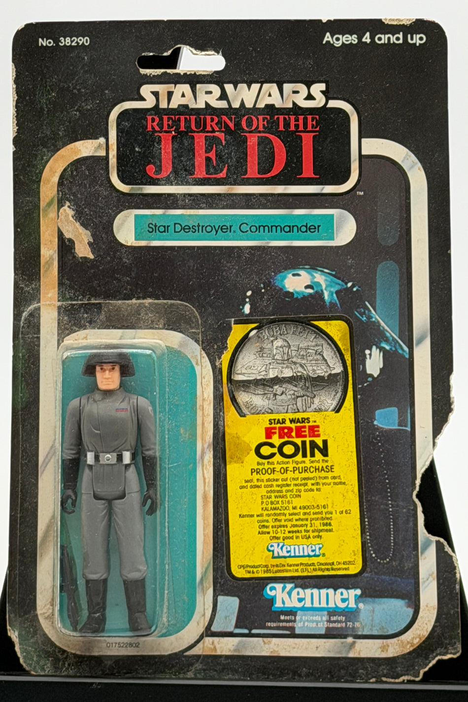 Star Wars Star Destroyer Commander 1983 Kenner ROTJ Vintage MOC Figure 65 Back Coin Offer Punched Card