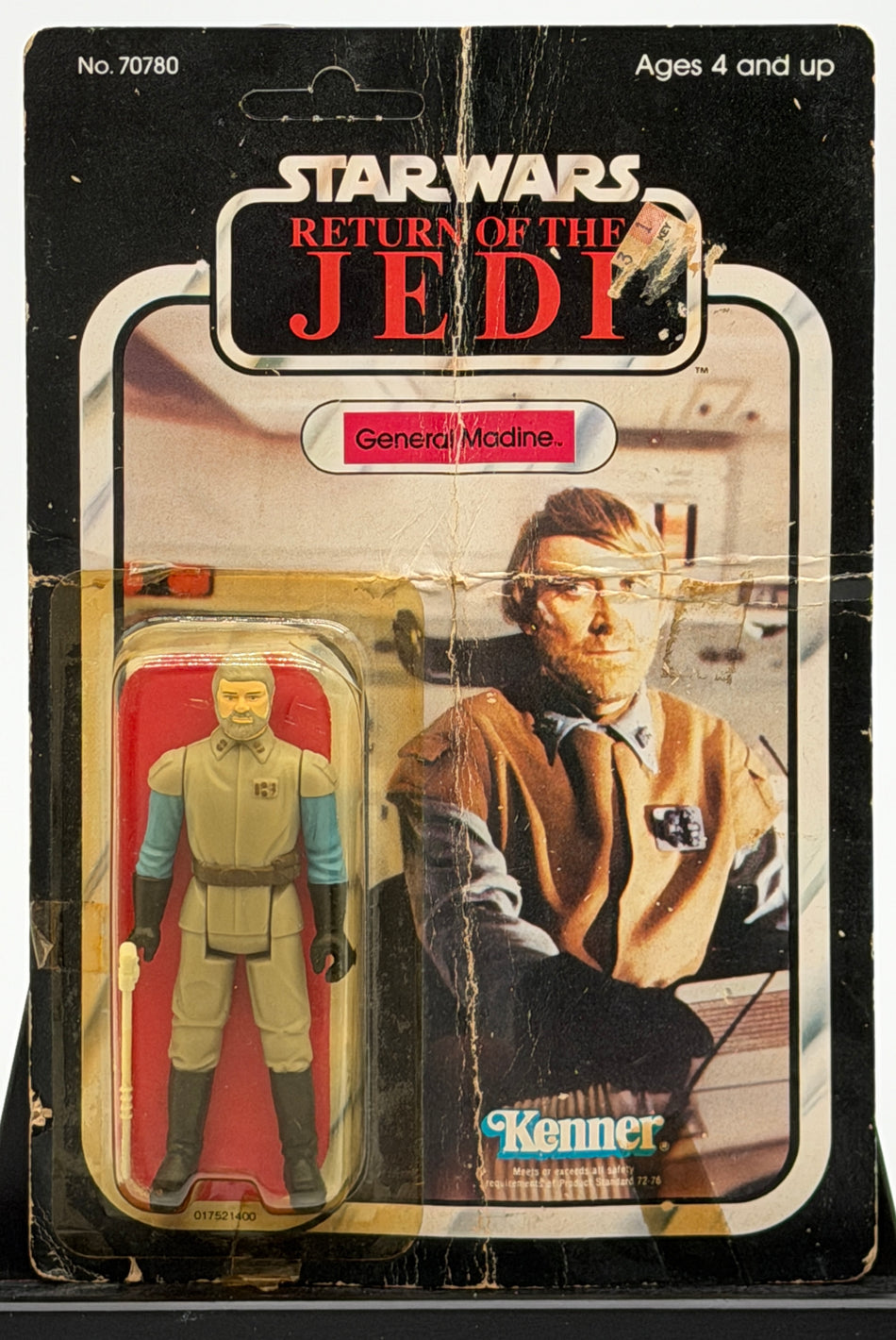 Star Wars General Madine 1983 Kenner ROTJ Vintage Figure MOC 65 Back Punched w/ Weapon