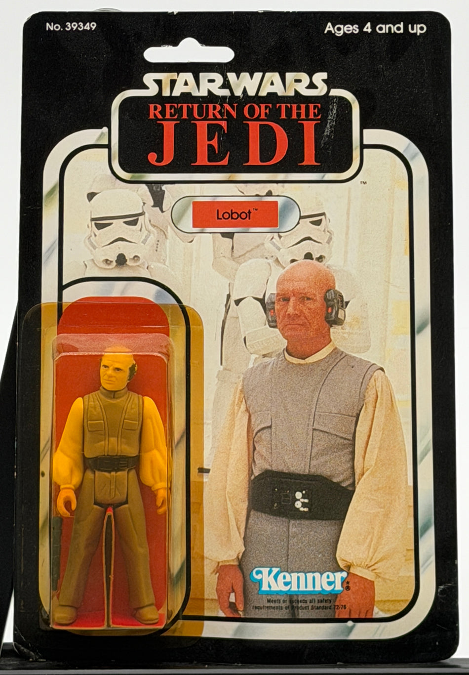Star Wars Lobot 1983 Kenner ROTJ Vintage Figure MOC 77 Back Punched w/ Weapon