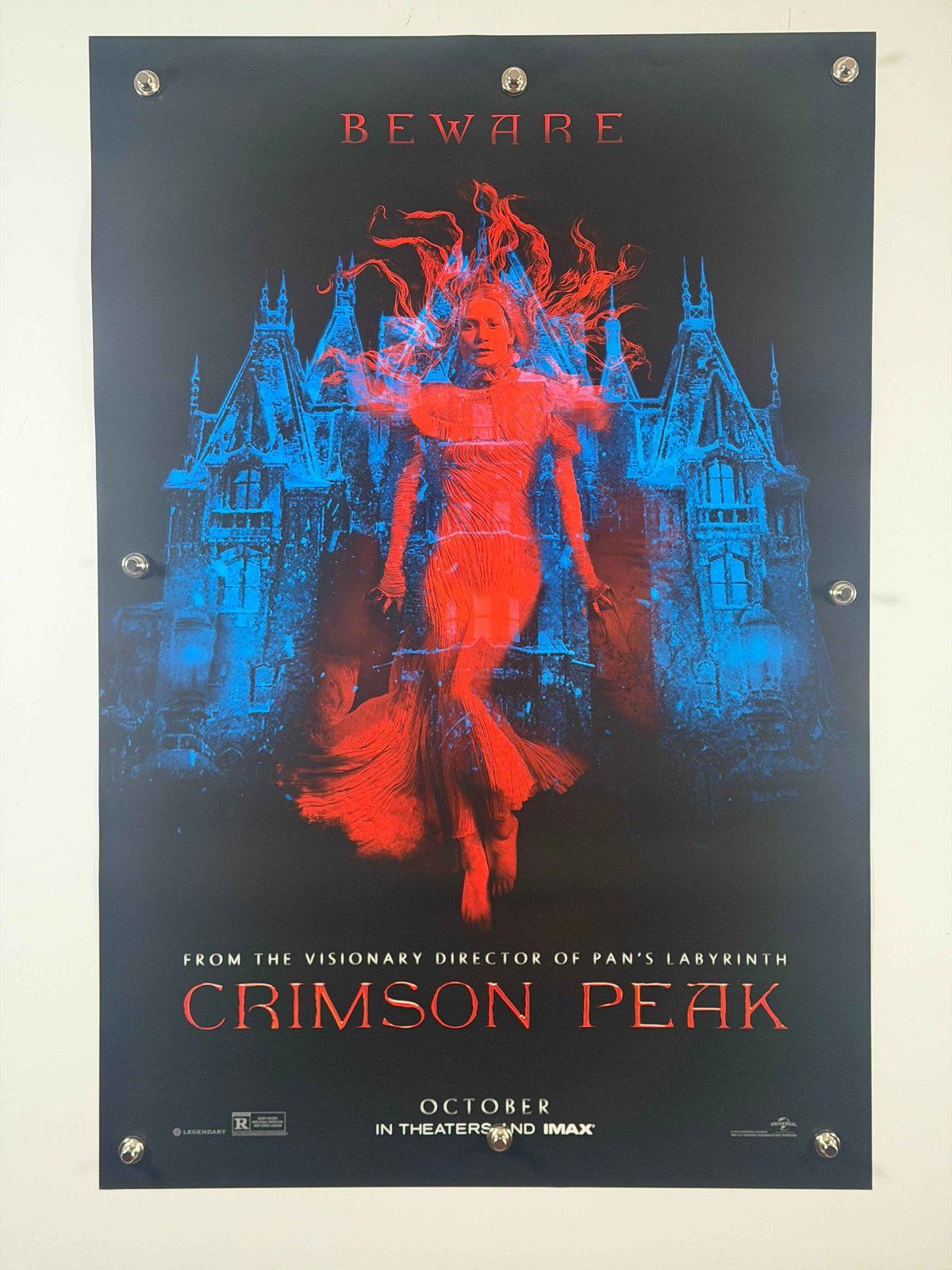 CRIMSON PEAK 2015 Original DS Advance Movie Poster 27x40 Rolled Guillermo del Toro IMAX