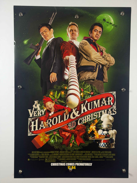 A VERY HAROLD & KUMAR 3D CHRISTMAS 2011 Original Movie Poster 27x40 DS Rolled Poster John Cho Kal Penn Neil Patrick Harris