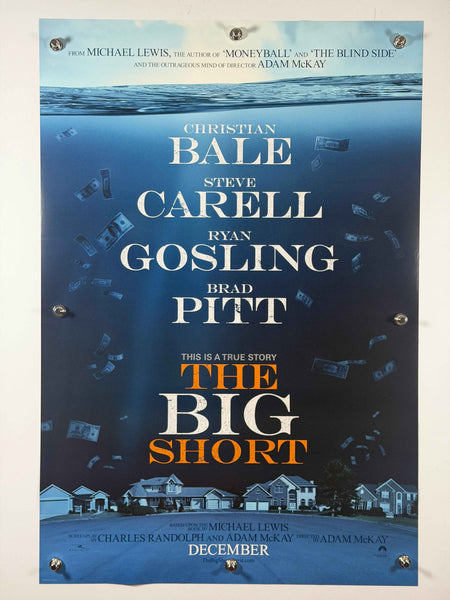 THE BIG SHORT 2015 Original DS Rolled Movie Poster 27x40 Christian Bale Ryan Gosling Brad Pitt