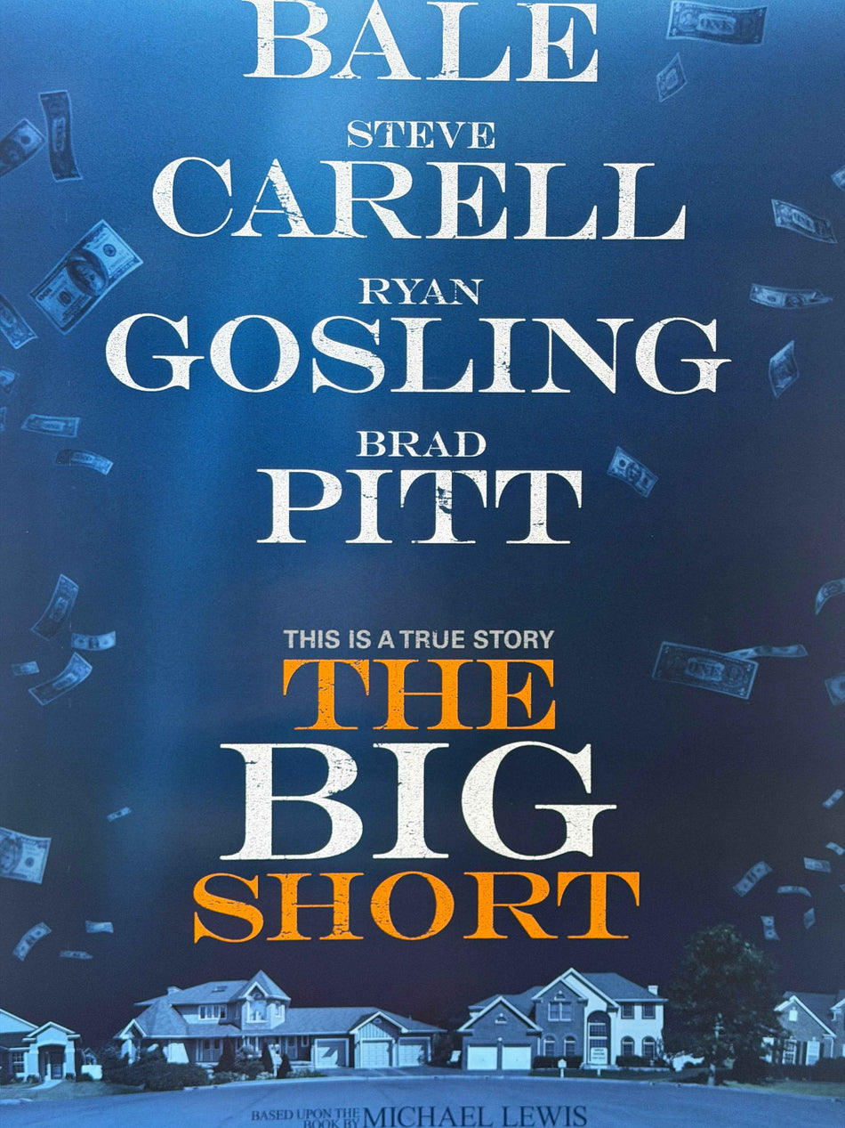 THE BIG SHORT 2015 Original DS Rolled Movie Poster 27x40 Christian Bale Ryan Gosling Brad Pitt
