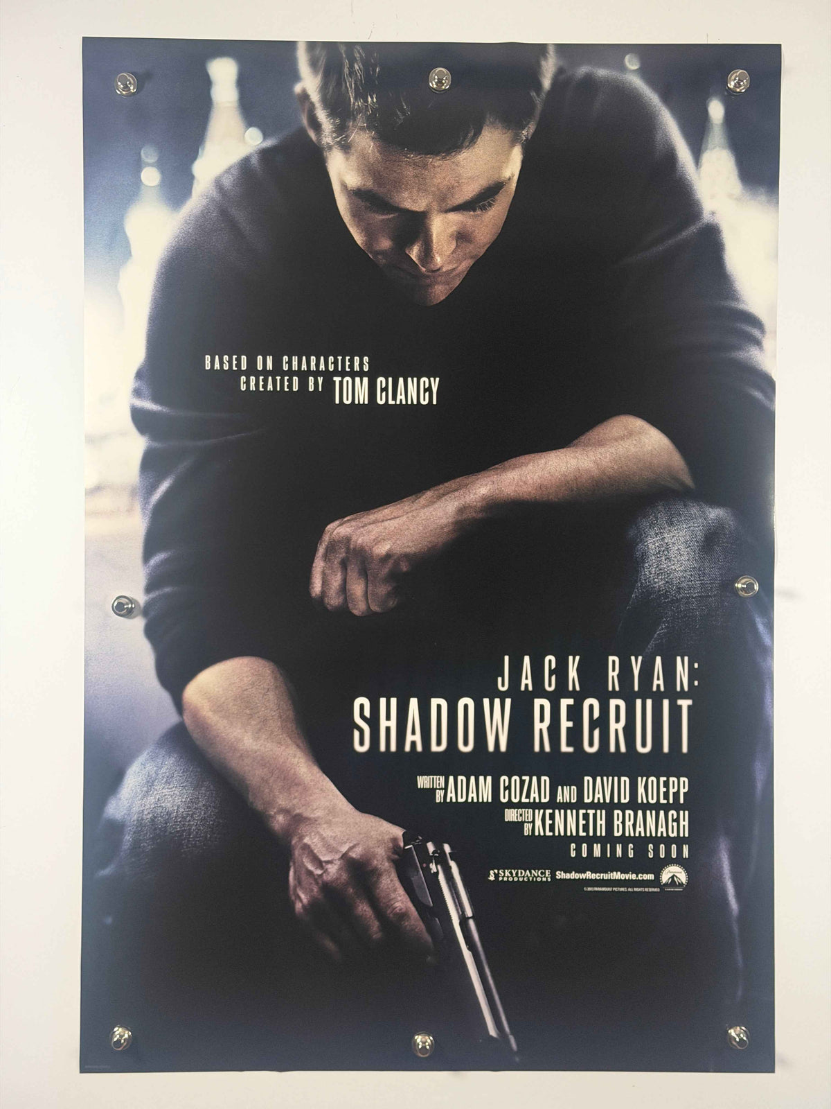JACK RYAN: SHADOW RECRUIT 2013 Original Advance Movie Poster 27x40 DS Rolled Chris Pine Tom Clancy
