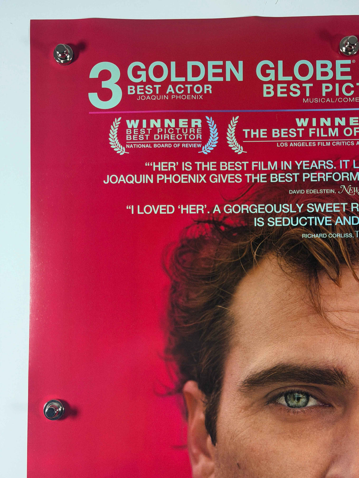HER 2013 Original Awards Movie Poster 27x40 Rolled Joaquin Phoenix Scarlett Johansson Golden Globes