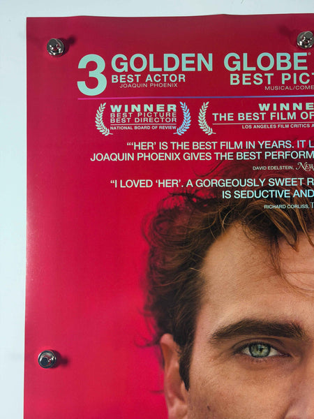HER 2013 Original Awards Movie Poster 27x40 Rolled Joaquin Phoenix Scarlett Johansson Golden Globes