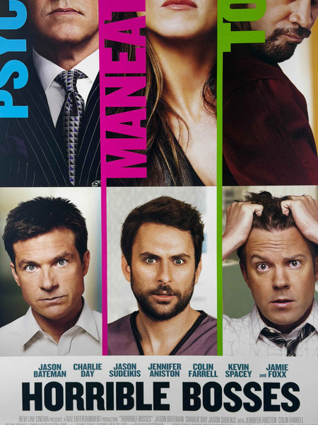 HORRIBLE BOSSES 2011 Original Movie Poster 27x40 Rolled DS Jason Bateman Jennifer Aniston