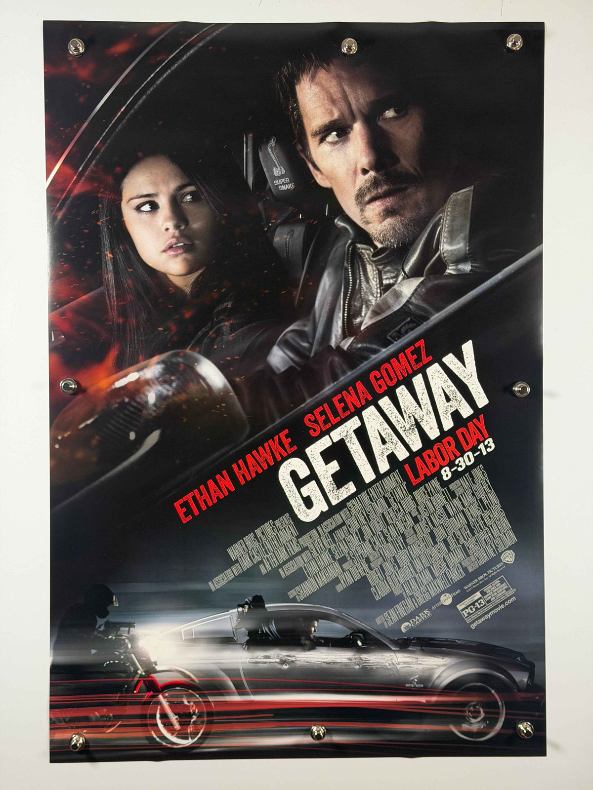 GETAWAY 2013 Original Movie Poster 27x40 DS Rolled Ethan Hawke Selena Gomez