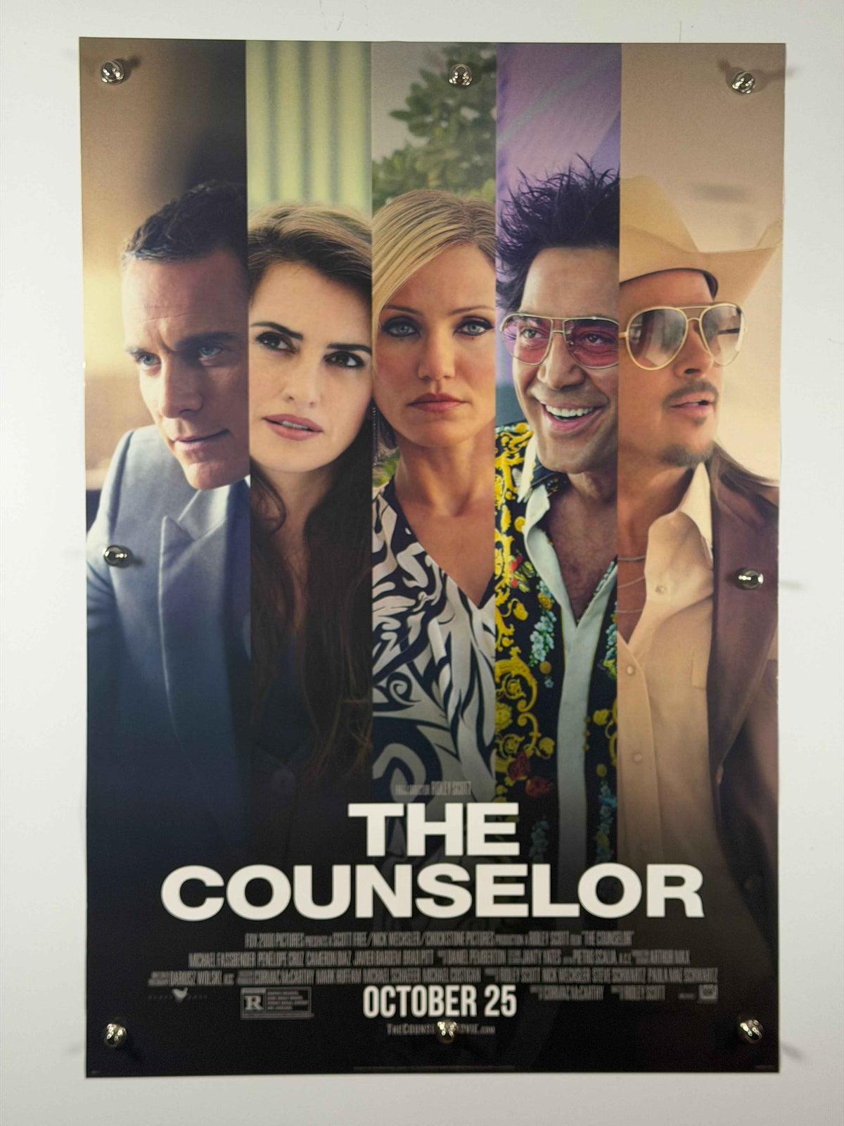 THE COUNSELOR 2013 Original Movie Poster 27x40 Rolled Brad Pitt Michael Fassbender