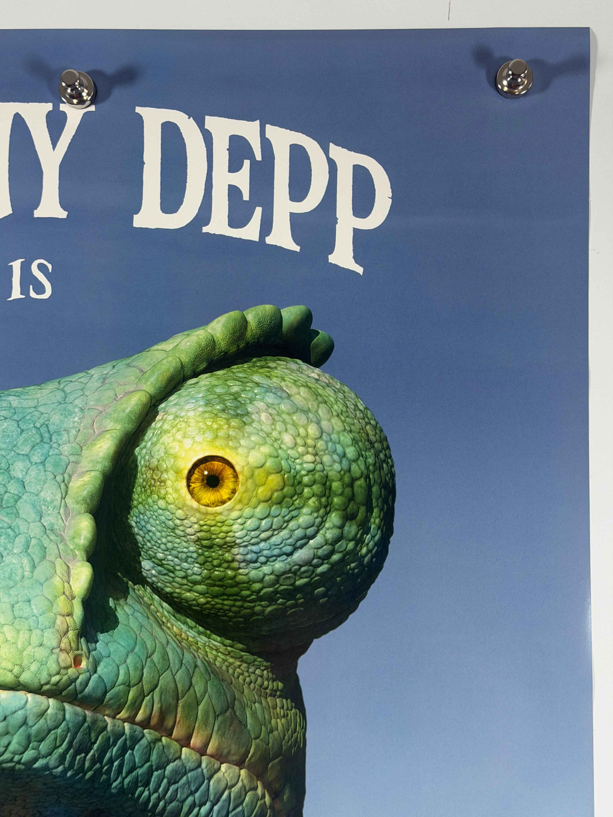 RANGO 2010 Original Teaser Movie Poster 27x40 Rolled DS Johnny Depp Chameleon