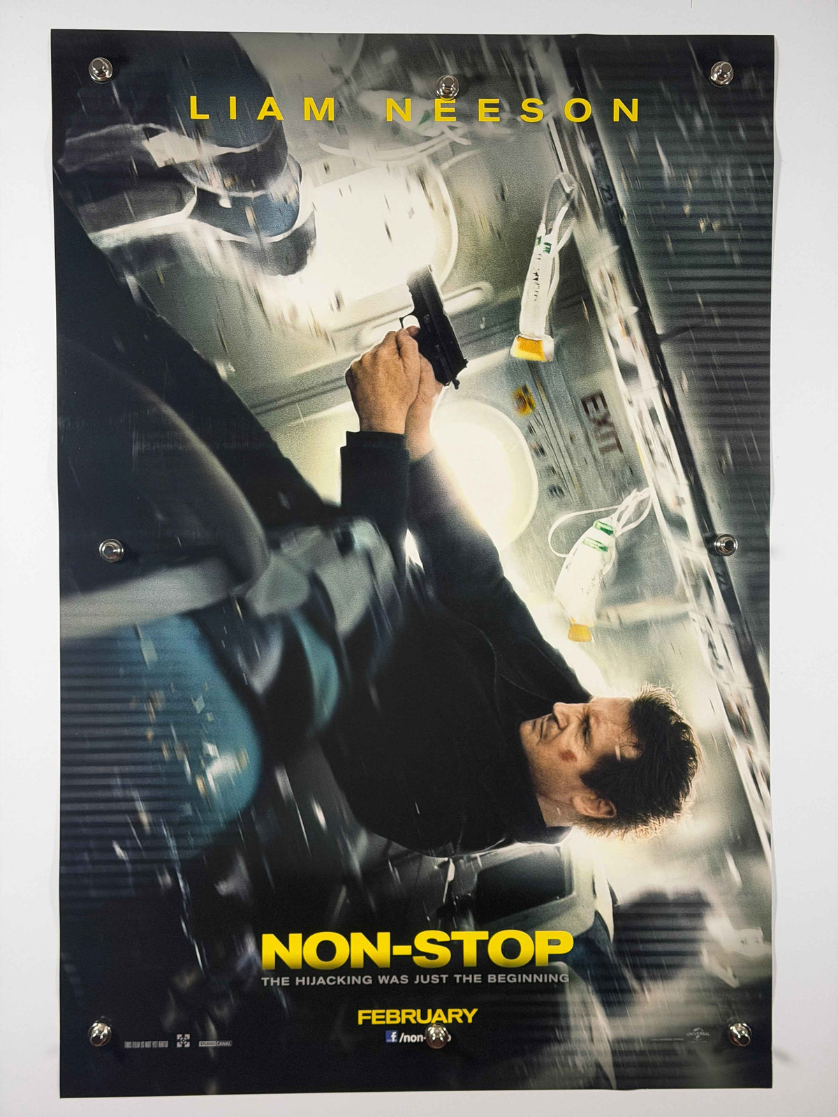 NON-STOP 2013 Original Advance Movie Poster 27x40 Rolled Liam Neeson Airplane