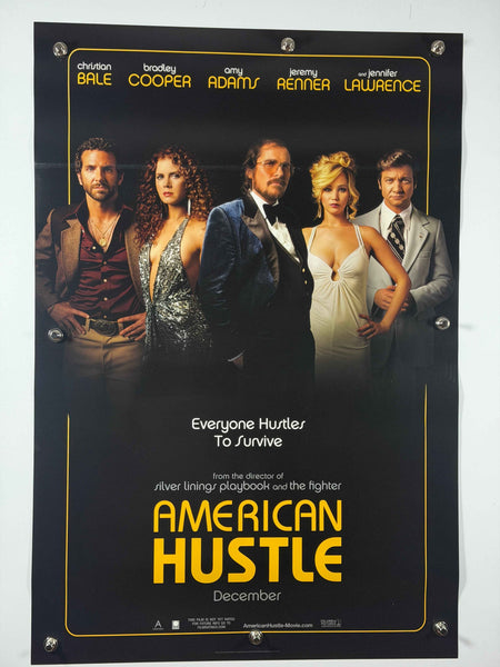 AMERICAN HUSTLE 2013 Original Advance Movie Poster 27x40 DS Rolled Christian Bale Jennifer Lawrence