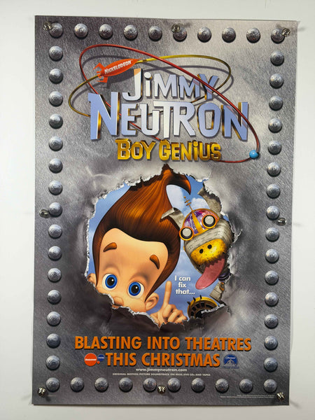 JIMMY NEUTRON BOY GENIUS 2001 Original Teaser Movie Poster 27x40 Rolled Nickelodeon