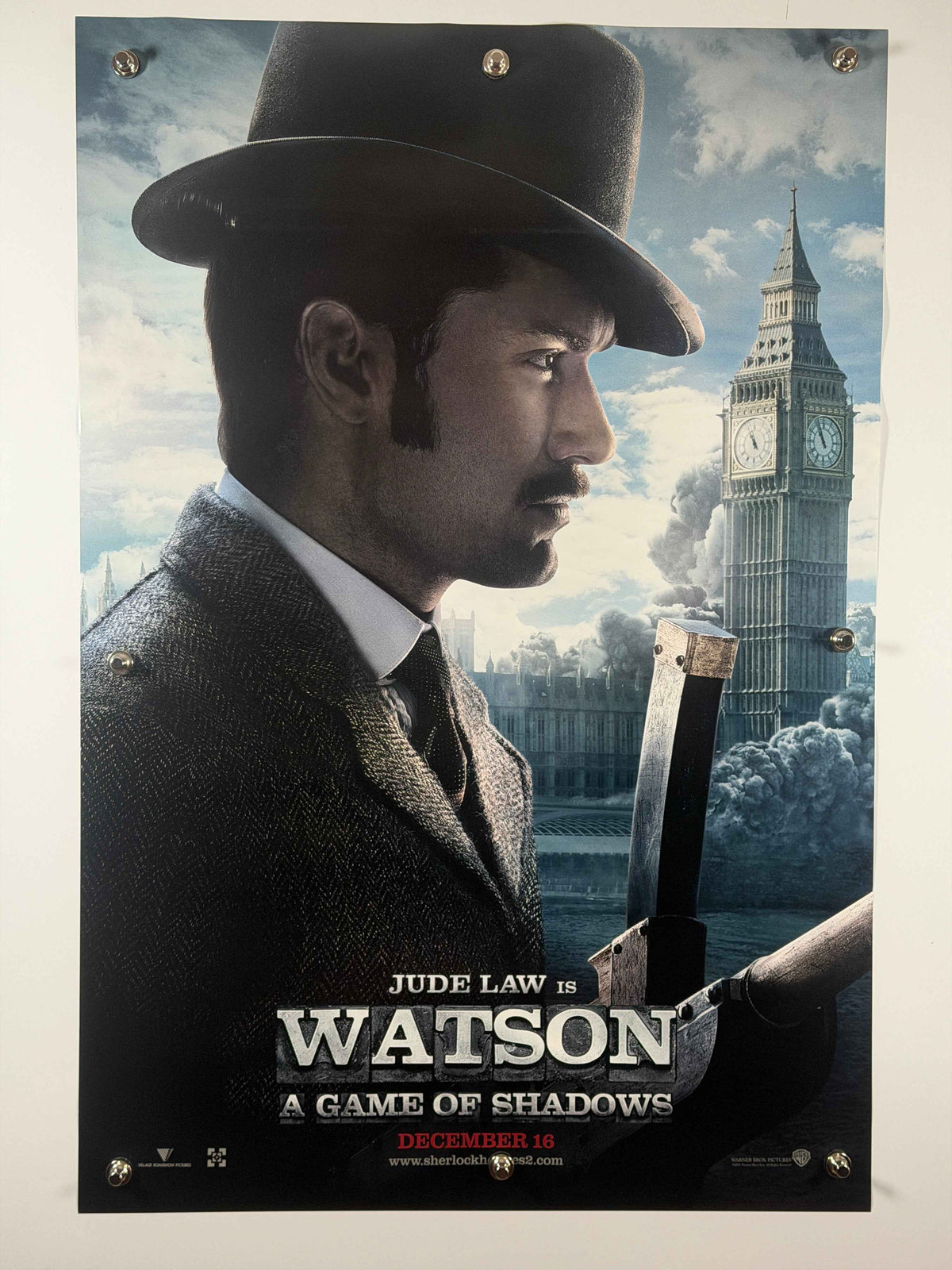SHERLOCK HOLMES A GAME OF SHADOWS 2011 Original Advance Movie Poster 27x40 Rolled Jude Law Watson