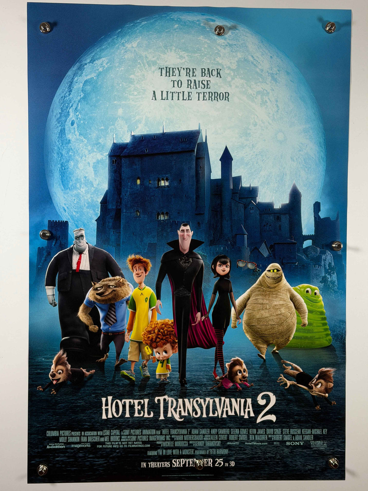 HOTEL TRANSYLVANIA 2 2015 Original Movie Poster 27x40 DS Rolled Adam Sandler Selena Gomez