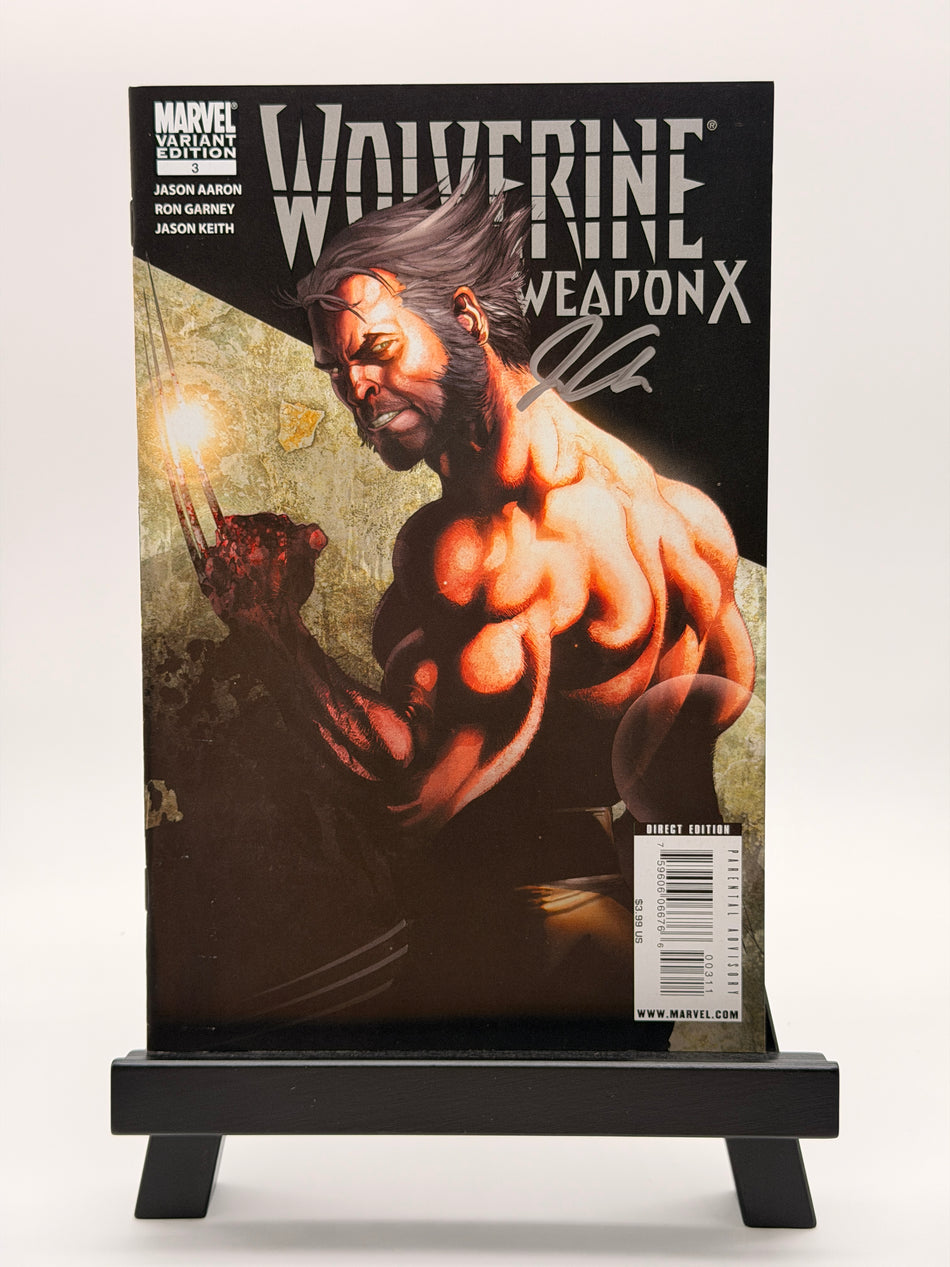Wolverine Weapon X #3 Variant Signed Marvel Comics 2009 Jason Aaron Ron Garney