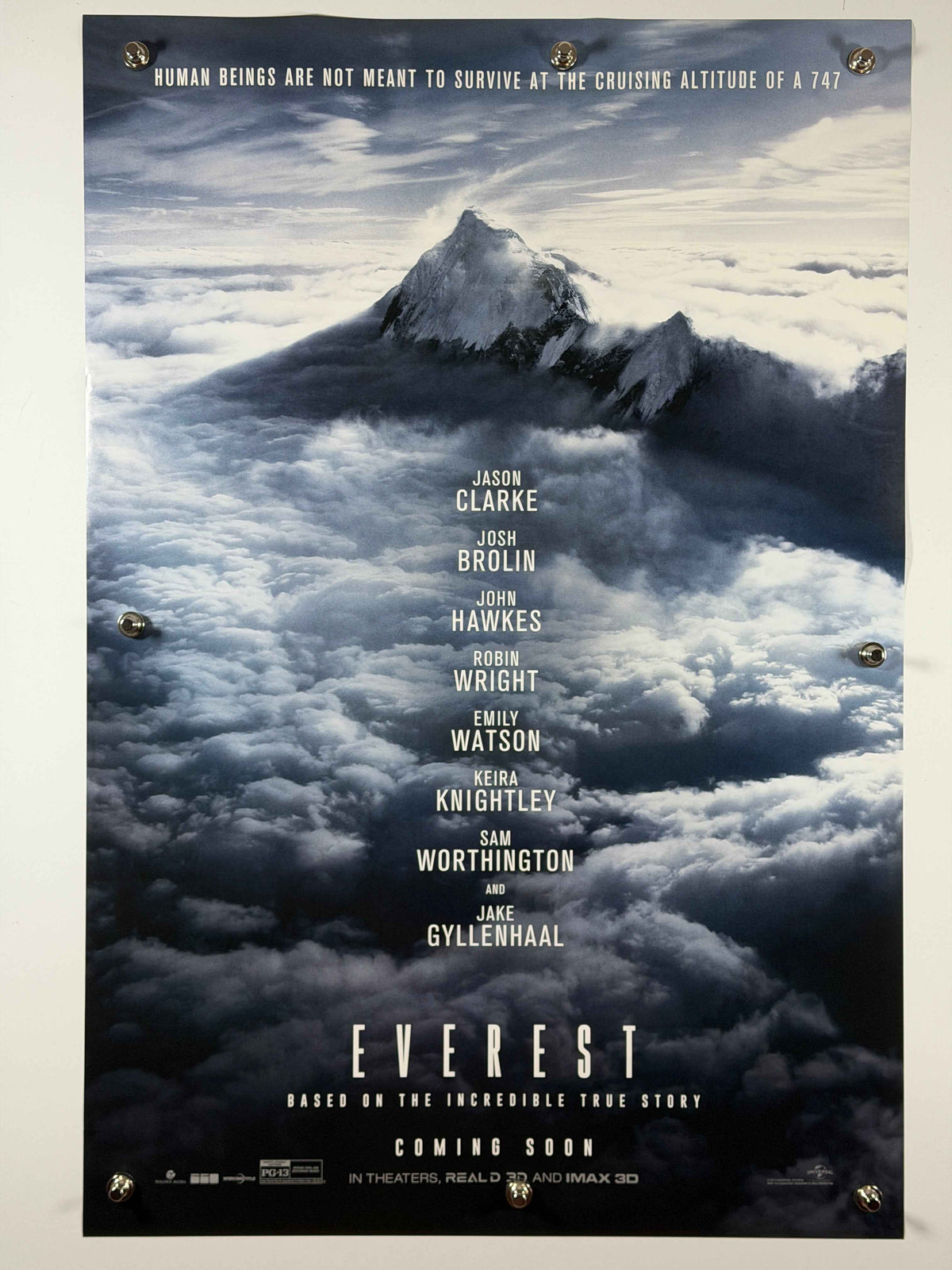 EVEREST 2015 Original Movie Poster 27x40 DS Rolled Advance Jake Gyllenhaal