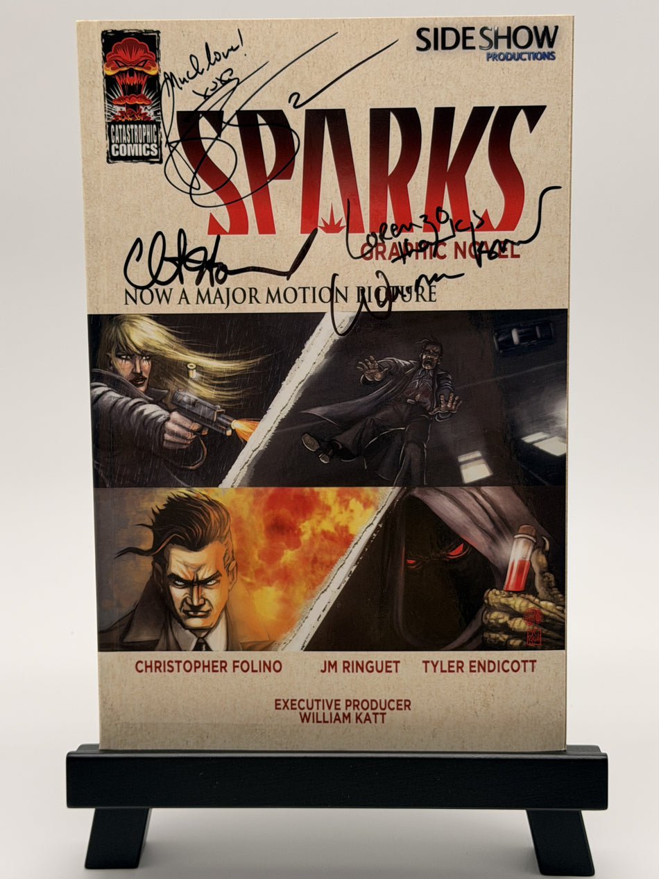 Sparks Graphic Novel Signed Multi-Signature Sideshow Productions William Katt Christopher Folino