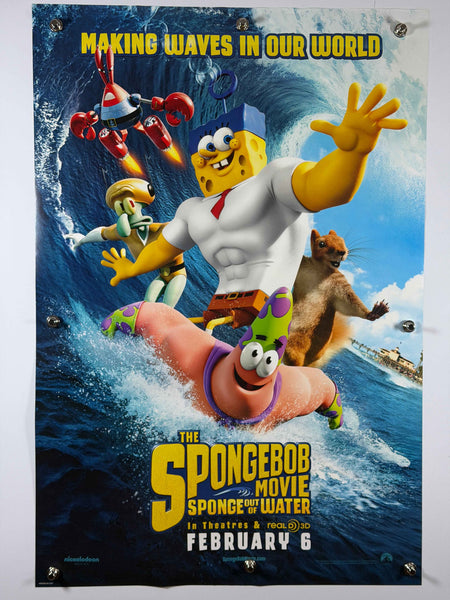 THE SPONGEBOB MOVIE: SPONGE OUT OF WATER 2014 Original Movie Poster 27x40 DS Rolled