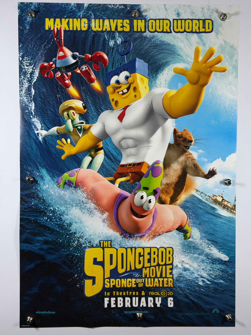 THE SPONGEBOB MOVIE: SPONGE OUT OF WATER 2014 Original Movie Poster 27x40 DS Rolled