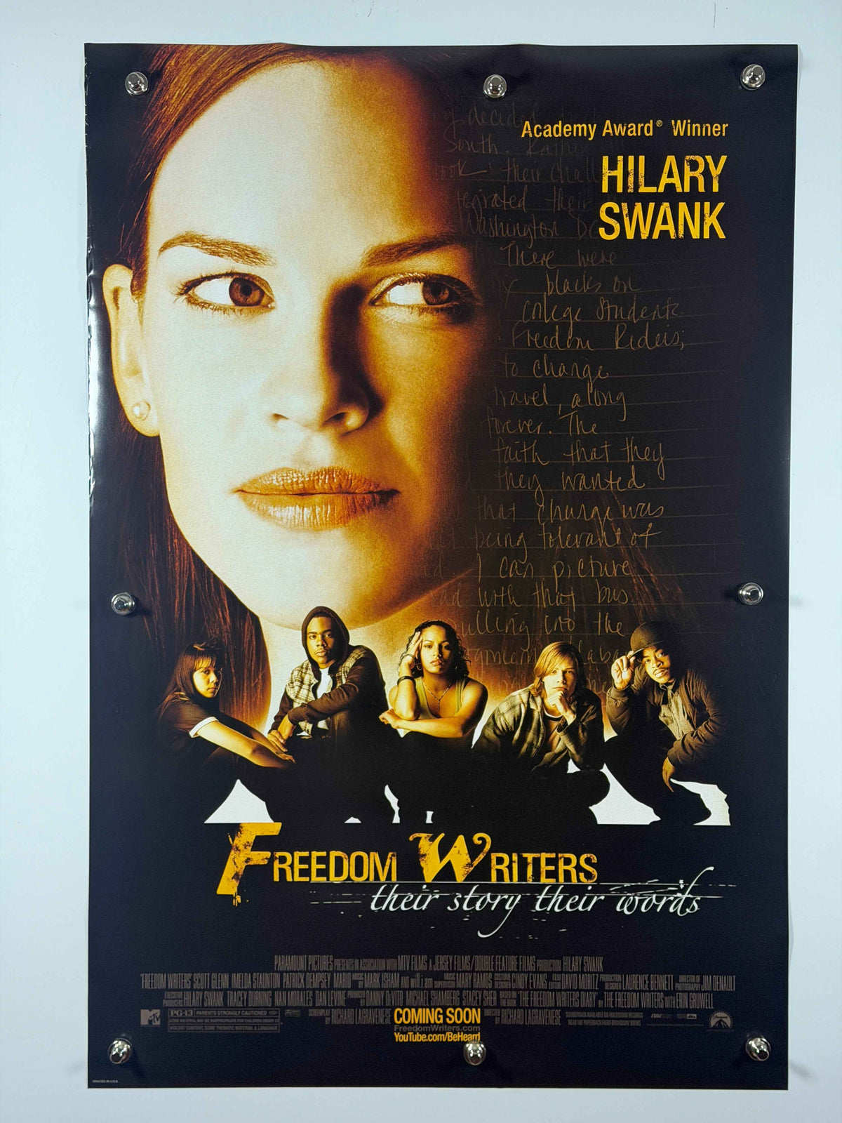 FREEDOM WRITERS 2007 Original Movie Poster 27x40 DS Rolled Hilary Swank