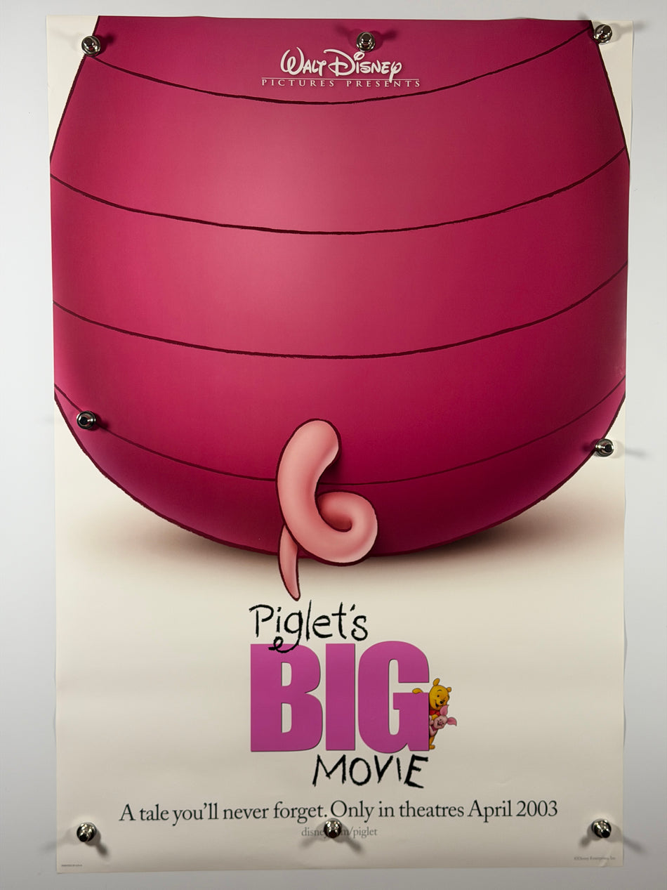 PIGLET'S BIG MOVIE 2003 Original Advance Movie Poster 27x40 DS Rolled Disney Winnie the Pooh