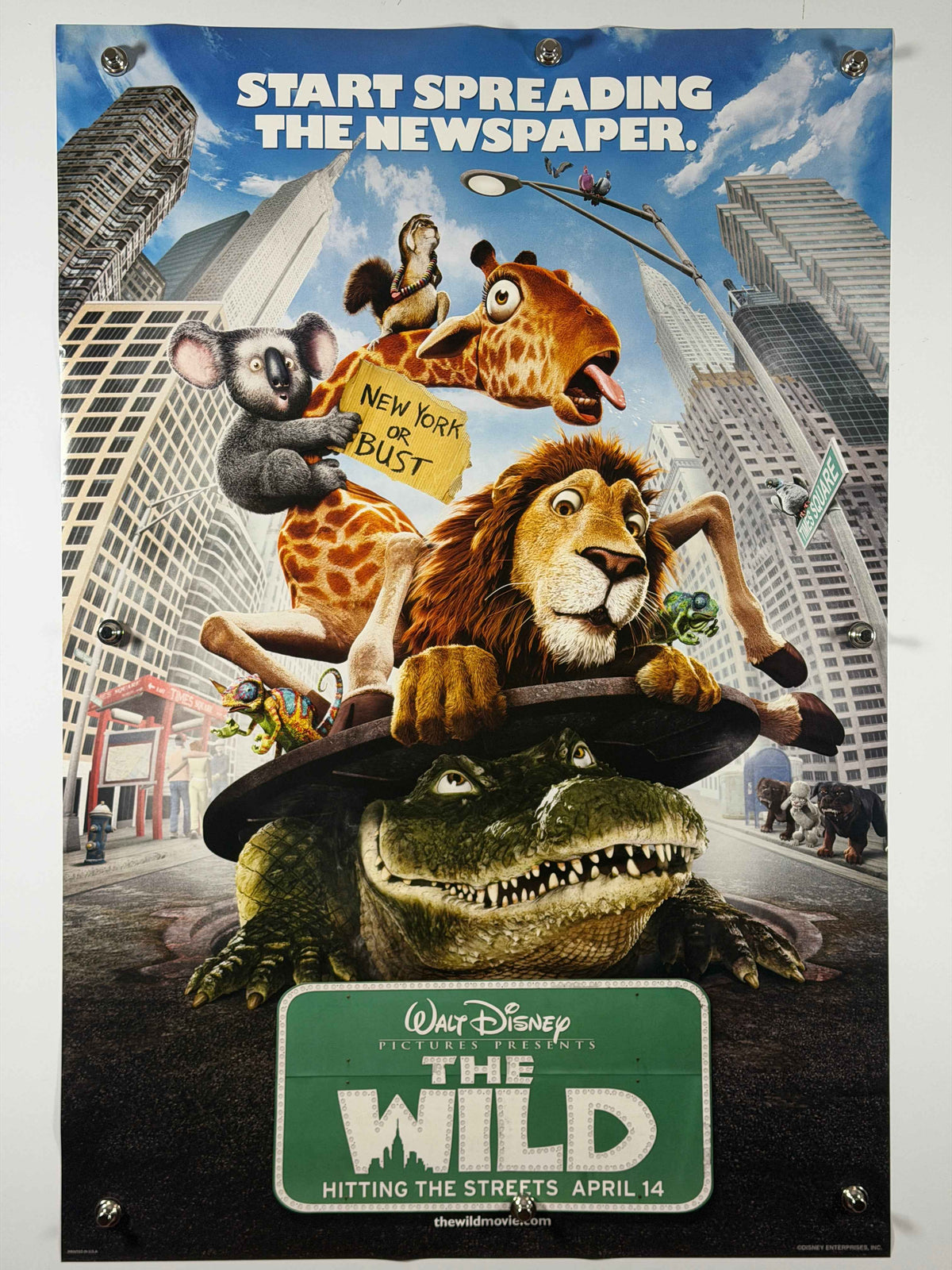 THE WILD 2006 Original Advance Movie Poster 27x40 DS Rolled Disney Kiefer Sutherland